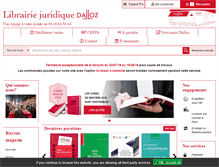 Tablet Screenshot of librairiedalloz.fr